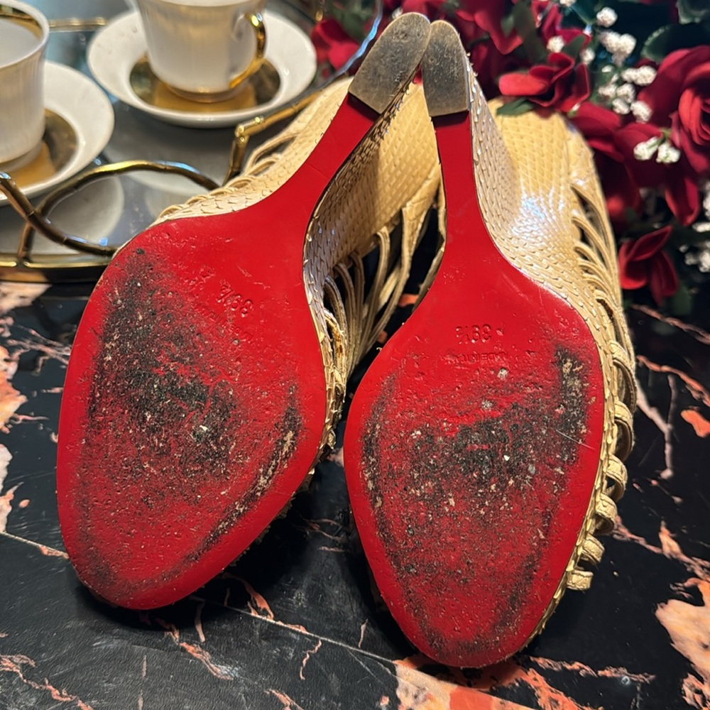 Christian Louboutin Floating Python Wedge Heels - image 5